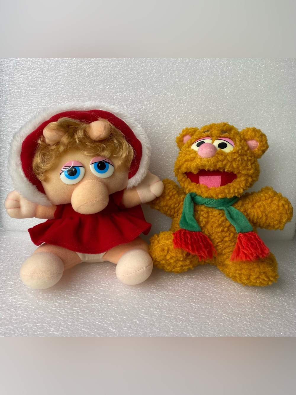 Vintage 1987 Jim Henson Muppet Babies Plush
Toys Miss Piggy and Fozzie Bear